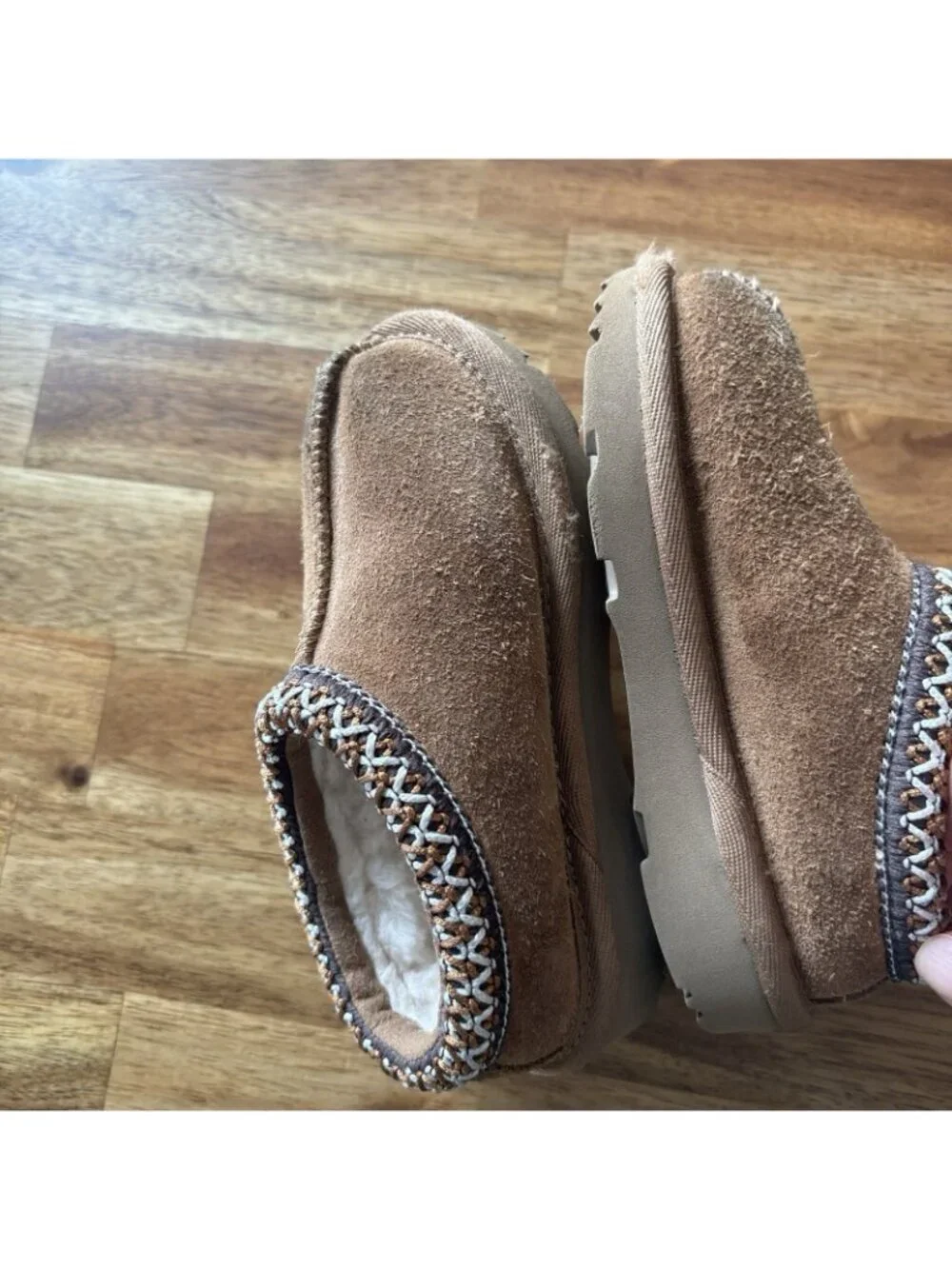 UGG Tasman II Slippers Toddler Size 9 Shoes‎ Chestnut Suede Slip On Minimalist